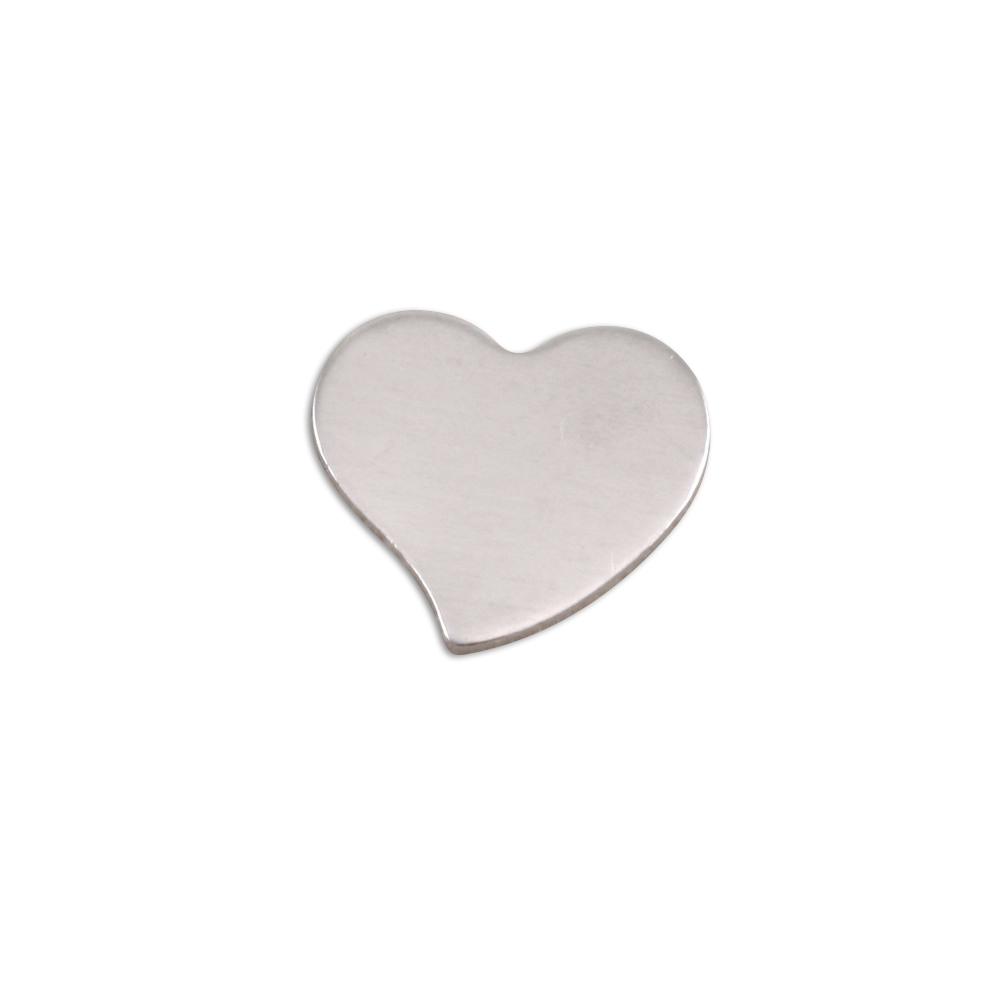 Metal Stamping Blanks Aluminum Stylized Heart, 15mm (.59") x 14mm (.55"), 18g, Pack of 5